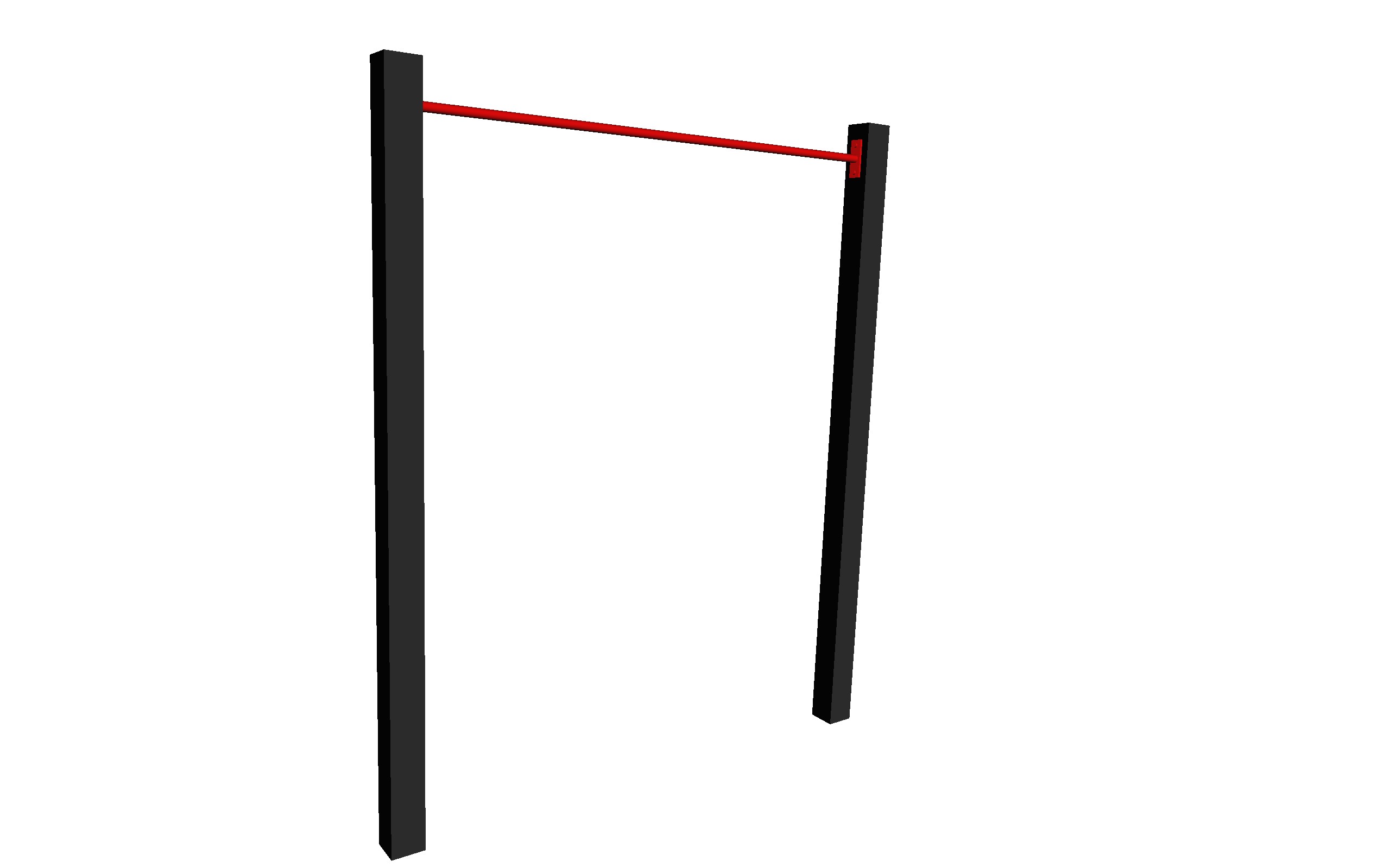 Drążek do podciągania 230cm od ziemi, 180cm długość drążka